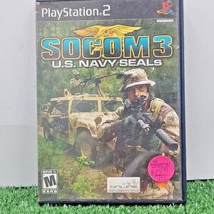 SOCOM 3: U.S. Navy SEALs Video Game for PS2 Sony PlayStation 2 Tested & Working